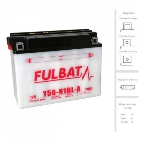 FULBAT Accumulator 20 Ah 260 12V F50-N18L-A/12N18-3A