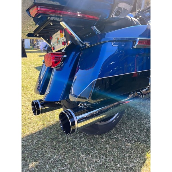 KHROME WERKS 4-1/2" HP-Plus® Slip-On Mufflers Harley Davidson FLHFB / FLHR / FLHT / FLHX / FLTRU / FLTRX / FLTRXSE 1750-1977 09-25