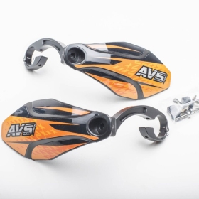AVS RACING Handguards Kit with Aluminium supports Black/Orange
