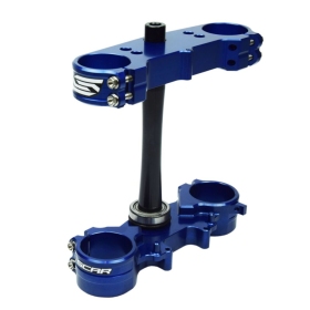 SCAR Triple Clamp Blue YAMAHA YZ 125 15-25