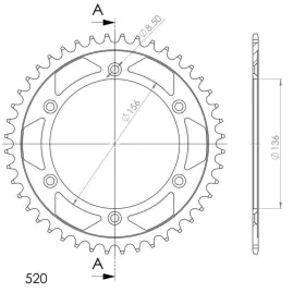 Supersprox Steel Rear sprocket Beta/GasGas/Husqv. Black 44