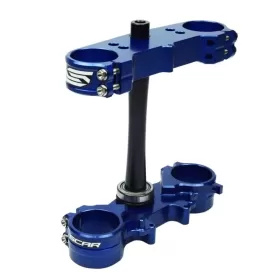 SCAR Triple Clamp Blue YAMAHA YZ 125 15-25