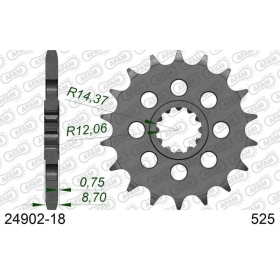 AFAM Steel Standard Front Sprocket 24902 - 525 18 teeth KAWASAKI Z / NINJA 1000cc 15-25