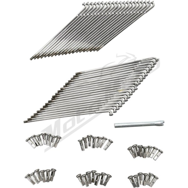 DRAG SPECIALTIES Chrome and Stainless Steel Spoke Set R18