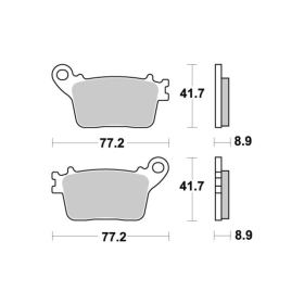 Sbs stabdžių trinkelės 834RQ Carbon Tech HONDA / KAWASAKI / SUZUKI / YAMAHA