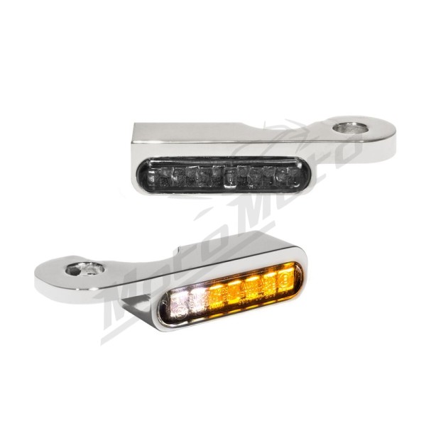 HEINZ BIKES Posūkiai/gabaritinės šviesos ant vairo chromuoti Harley Davidson FLHRSE / FLHRSEI / FLHXSE / FXDL / VRSCX 1250/1800 02-17