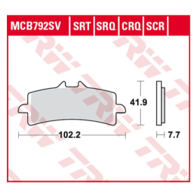 TRW KH447 sinter track Brake Pads Ducati / KTM / Suzuki / Triumph / Husqvarna 600-1260cc 11->