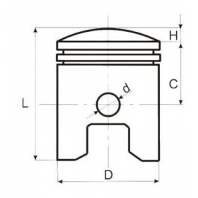 Piston HONDA (51mm height) PIN Ø12 Ø40 / Ø47