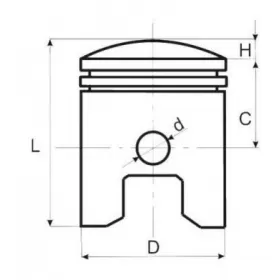 Piston HONDA (51mm height) PIN Ø12 Ø40 / Ø47