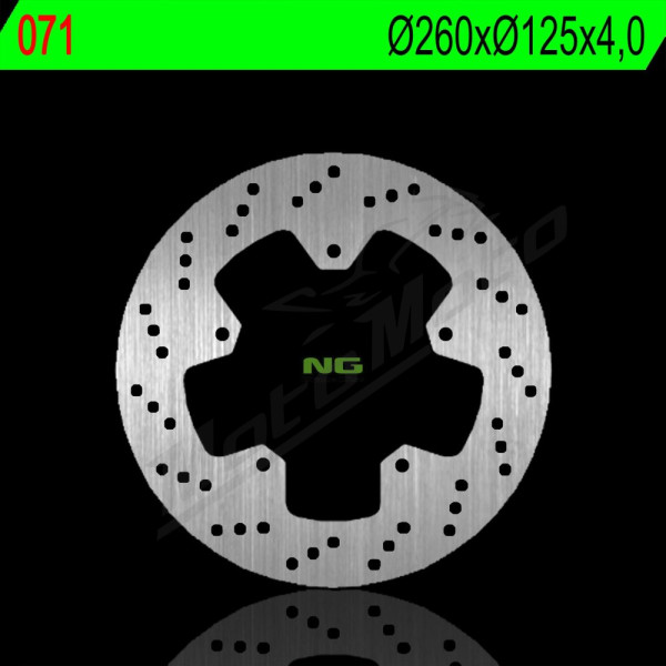 NG Front Floating Brake Disc 260X125X4,0mm Piaggio Beverly 125-200cc 01-02