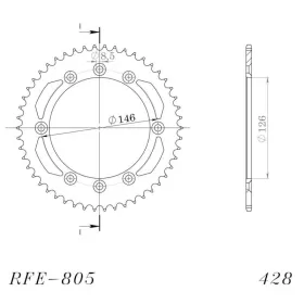 Supersprox Rear sprocket 805.50