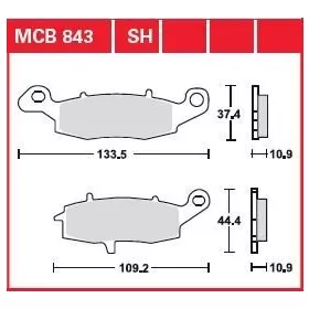 TRW All Round Sintered Metal Brake Pads Kawasaki / Suzuki / SYM 200-2000cc 99-19