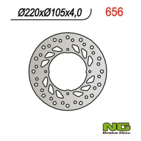 NG Rear Fixed Brake Disc 220x105x4mm Aprilia / MBK / Yamaha 125-250cc 96-04
