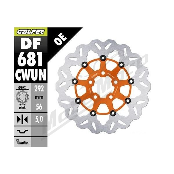 GALFER Brake Rotor Floating Wave Harley Davidson FLD / FLHRSI / FLHTI 883-1923cc 00-23