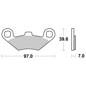 Sbs stabdžių trinkelės 716ATS Sintered Atv POLARIS