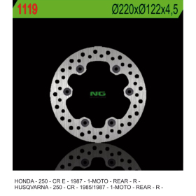 NG Rear Fixed Brake Disc 220X122X4.5mm Husqvarna CR 250cc 85-87