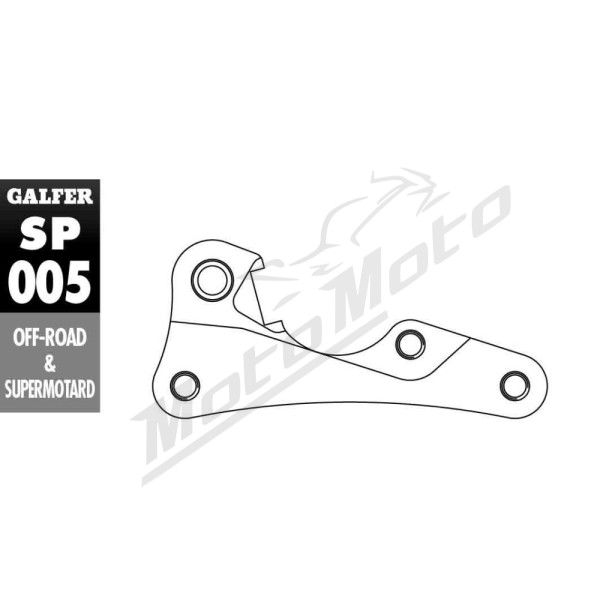 GALFER Stabdžių disko / suporto adapteris Ø270mm Suzuki / Kawasaki 250-450 05-07
