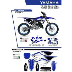 UFO Plastics and stickers set with fork guards Yamaha YZ 125-250 22-26