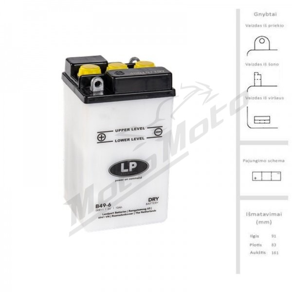 LANDPORT Battery 10 Ah 6V B49-6