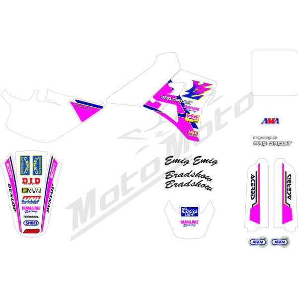 TECNOSEL Sticker set. Yamaha YZ 250 90-92