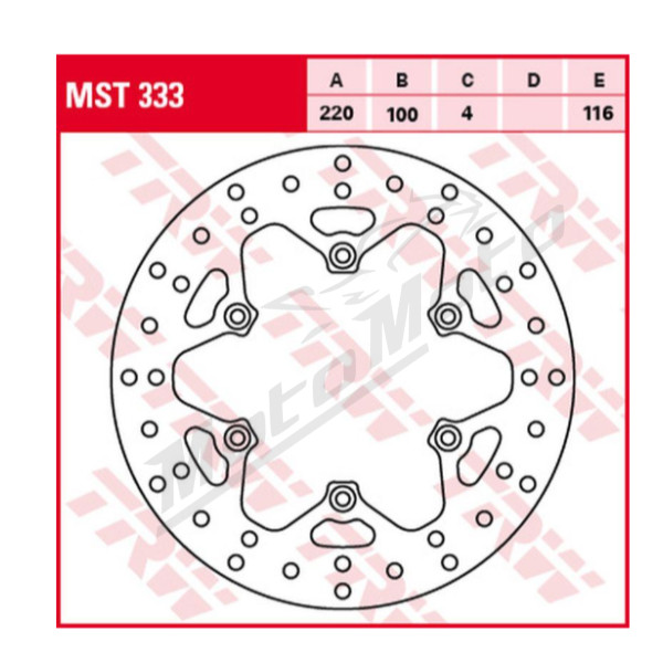 TRW Rear Brake Disc Kawasaki KX / KLX 125-500cc 89-04