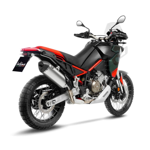 LEOVINCE LV-14 Stainless Steel / Carbon Fiber Slip-On Muffler Aprilia Tuareg 660 22-26