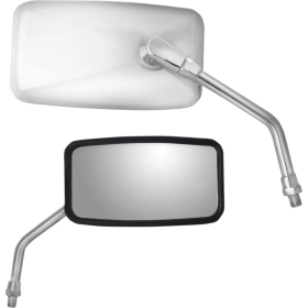 PARTS UNLIMITED Universalus Nerūdijančio plieno stačiakampis veidrodėlis M10x1,25