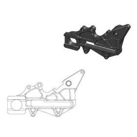 MOTO-MASTER Rear Brake Caliper Adaptor Black 220mm Gas Gas / Husqvarna / KTM 125-511 11-26 
