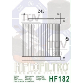Oil filter HIFLO HF182 PIAGGIO BEVERLY 350cc 2011-2017