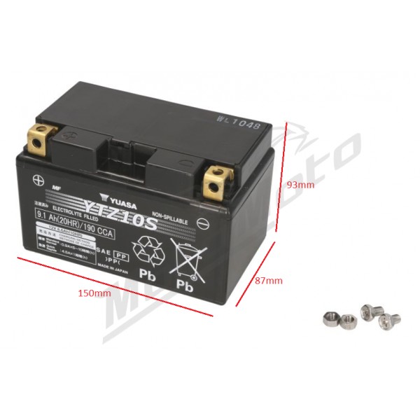 Battery YTZ10S YUASA 12V 9.1Ah