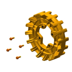 Camso Sprocket 16 teeth 4S,4  bolt 3/8-16 x 1 1/4