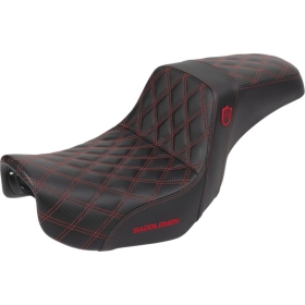 SADDLEMEN Pro Series SDC Performance Grip Seat Red Harley Davidson FLD / FXD / FXDBP / FXDC / FXDBB / FXDF / FXDWG 1450-1800cc 06-17