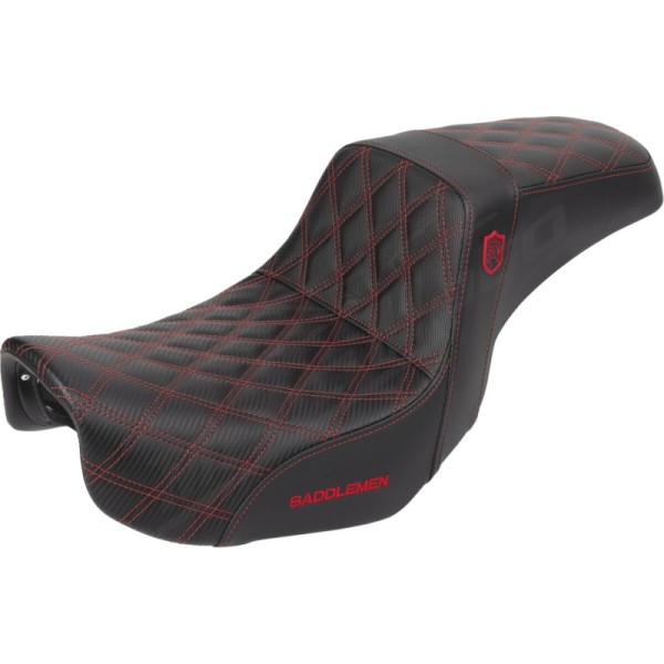 SADDLEMEN Pro Series SDC Performance Grip Seat Red Harley Davidson FLD / FXD / FXDBP / FXDC / FXDBB / FXDF / FXDWG 1450-1800cc 06-17