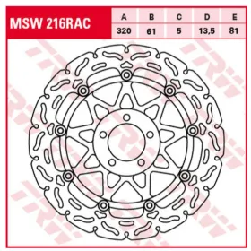 TRW Front Brake Disc Kawasaki / Suzuki 700-1600cc 91-05