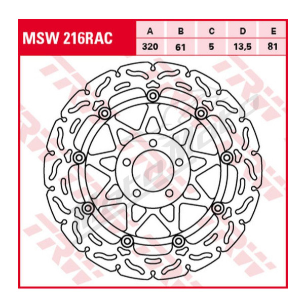 TRW Front Brake Disc Kawasaki / Suzuki 700-1600cc 91-05
