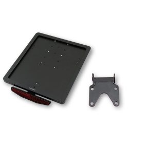 HIGHSIDER pro License Plate Holding Plate Black Anodized CNC, With Uni Holder Type 1