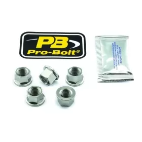 PRO BOLT Titanium Sprocket Nuts 5pcs. Ducati / Honda / Suzuki / Triumph / Yamaha 250-1400cc 95-22