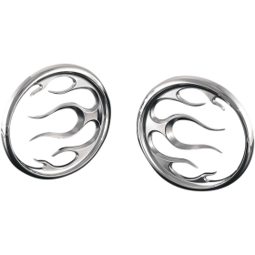 KURYAKYN Flame Front Speaker Accents Harley Davidson FLHR / FLHT / FLHTCI / FLHTI / FLHTK / FLHX 1340/1800 96-13