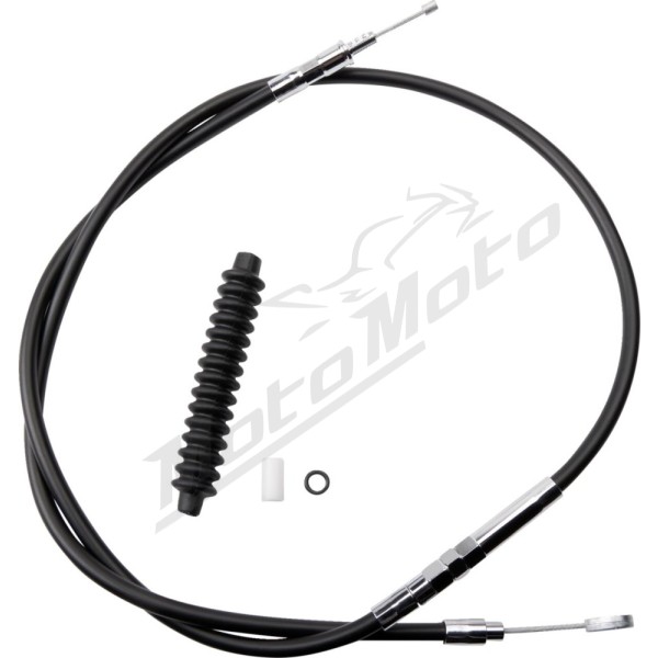DRAG SPECIALTIES High-Efficiency Black Vinyl Clutch Cable Harley Davidson FLHR / FLHRCI / FLHRI / FLHRS / FLHRSI 883-1450cc 86-13