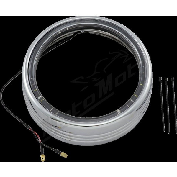 KURYAKYN LED Headlight Ring Harley Davidson FLD / FLHR / FLHTC / FLHX / FLHXXX 1340/1800 83-22