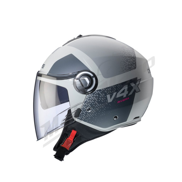 Open Jet Helmet Caberg Riviera V4X Alpha Sand/Gray Matte