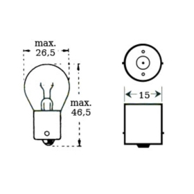 Bulb 6v 15w Ba15s