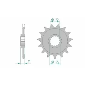 AFAM Steel Standard Front Sprocket 37400 - 520 15-16 teeth APRILIA SXV / RXV / KOVE RALLY 450-550cc 05-25