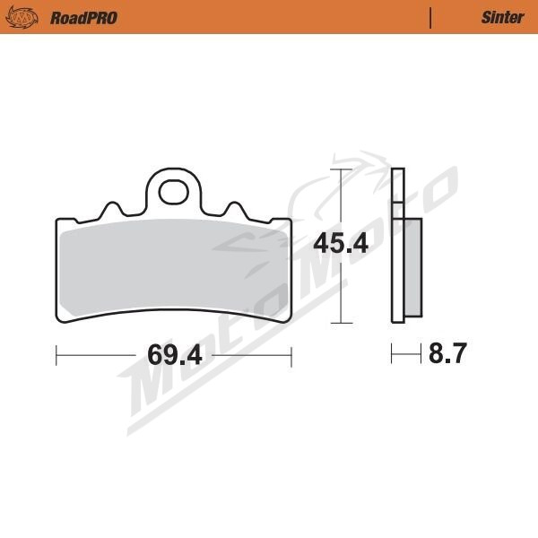 MOTO-MASTER Roadpro Front Brake Pads BMW / Fantic / Husqvarna / KTM 125-501 13-24