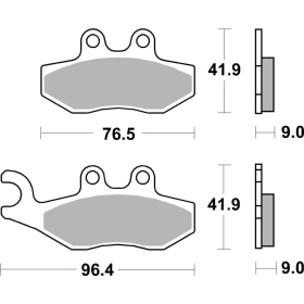 SBS 177CT Scooter Carbon Tech Organic Brake Pads Aprilia / Derbi / Gilera / Piaggio / Vespa 50-850cc 00-24