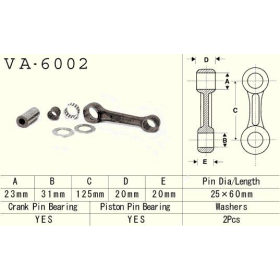 VESRAH Connecting rod Yamaha YZ 250 90-98