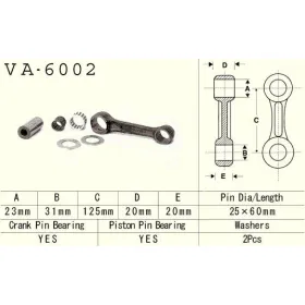 VESRAH Connecting rod Yamaha YZ 250 90-98