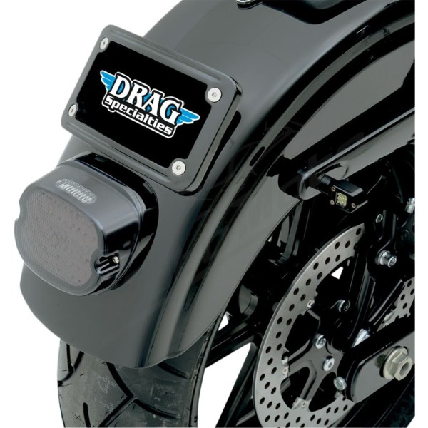KURYAKYN Curved Laydown License Plate Mount with Frame Honda VTX 1300/1800 02-09
