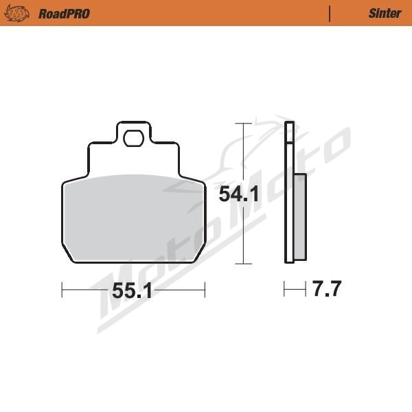 MOTO-MASTER Sinter Rear Brake Pads Gilera / Piaggio 125-500 05-16