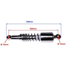 Rear adjustable shock absorbers SUZUKI GN/ GNX 125-250cc 1982-1999 340mm Ø12 2pcs